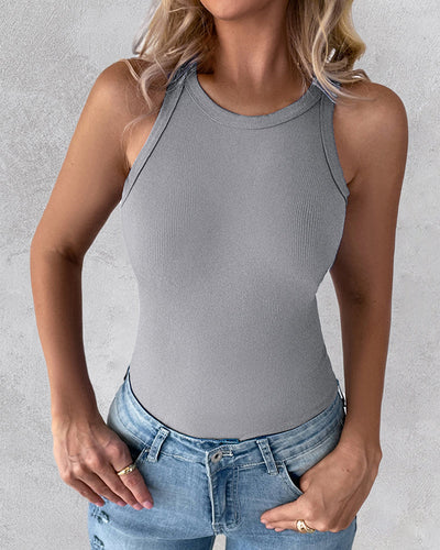 3 Pack Knit Round Neck Tank Top (Without Pads)