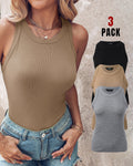 3 Pack Knit Round Neck Tank Top