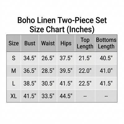 Boho Linen Two Piece Set