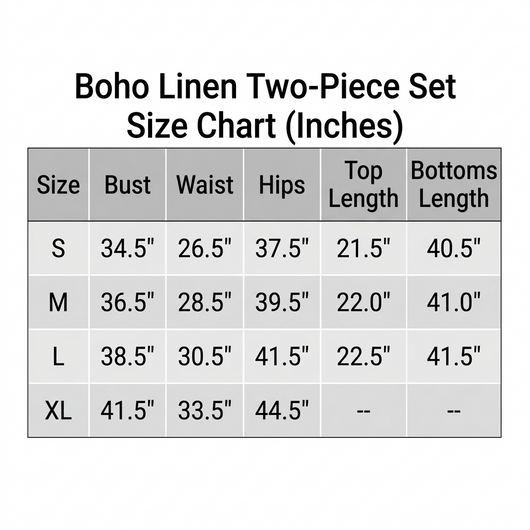 Boho Linen Two Piece Set