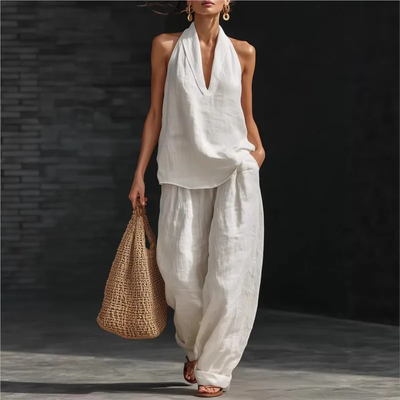 Boho Linen Two Piece Set