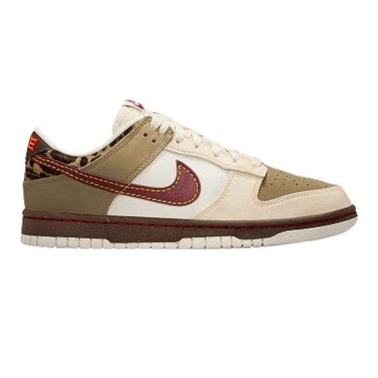 Dunk low khaki team red