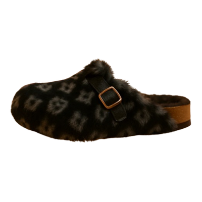 LV Fur Clogs