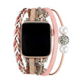 Aura Pearl Wrap Apple Watch Bracelet - Pink